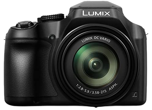 Panasonic Lumix FZ80 4K Digital Camera, 18.1 Megapixel Video Camera, 60X Zoom DC VARIO 20-1200mm Lens, F2.8-5.9 Aperture, Power O.I.S. Stabilization, Touch Enabled 3-Inch LCD, Wi-Fi, DC-FZ80K 